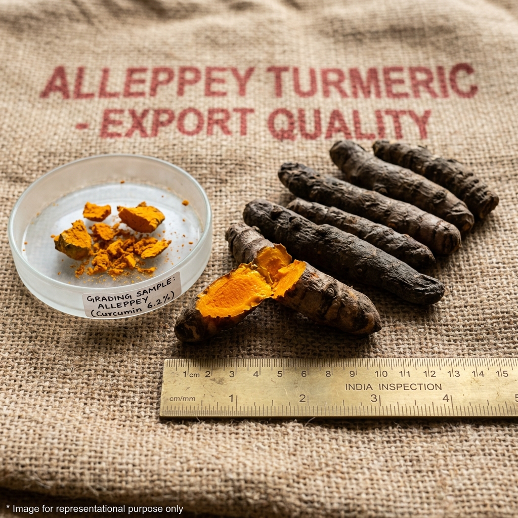 Alleppey Finger Turmeric (Export Grade High Curcumin)