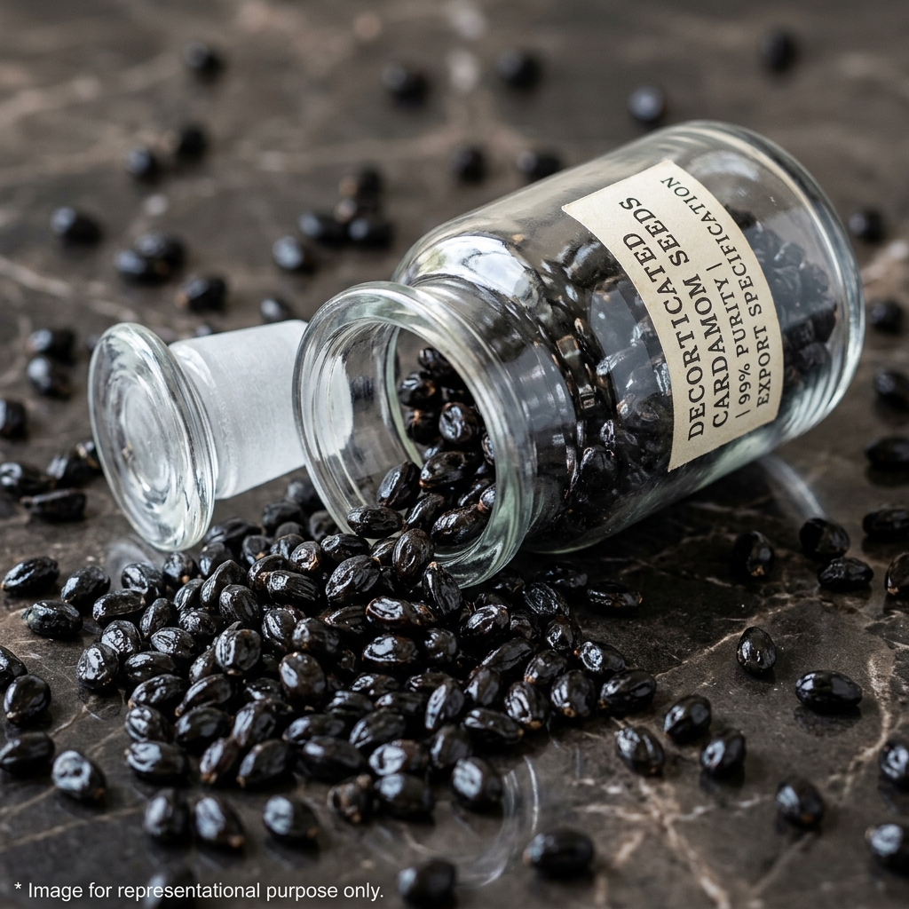 Pure Decorticated Cardamom Seeds (99% Purity)