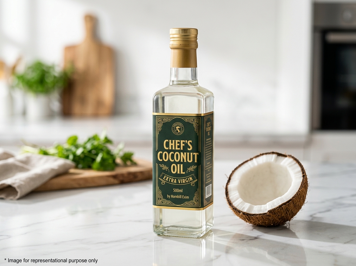 Chef's Pure Coconut Oil (Cold-Pressed) - 1L Culinary Refill Bottle