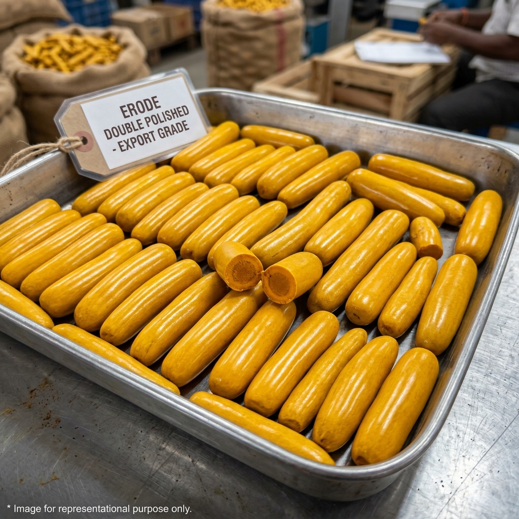 Erode Finger Turmeric (Export Grade Golden Yellow)