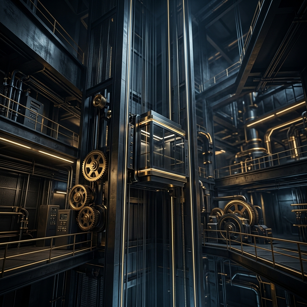 Hornbill FlowGear industrial vertical transit background